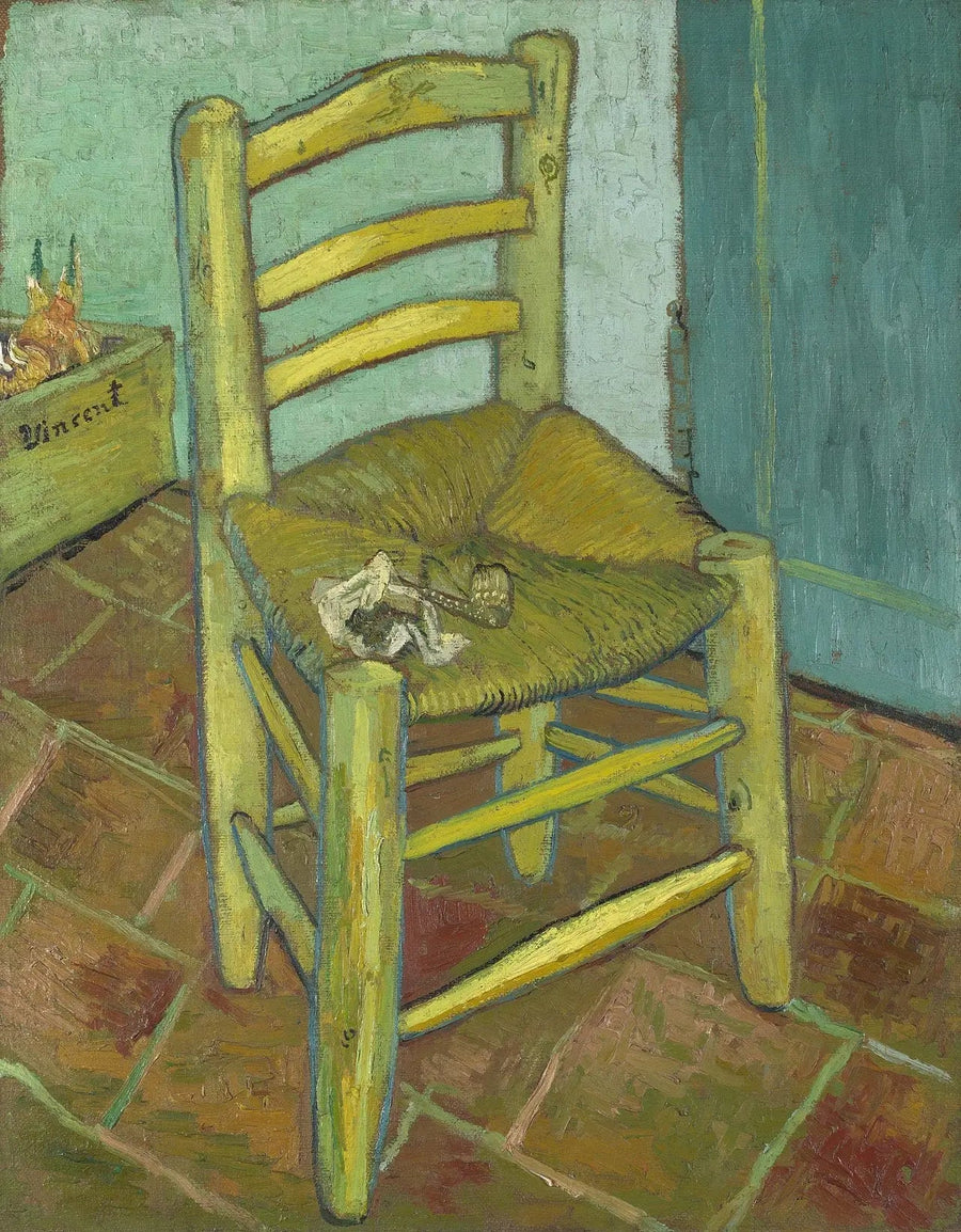 La Chaise de Vincent avec sa pipe - Vincent van Gogh image 1 reproduction artisanale de tableau