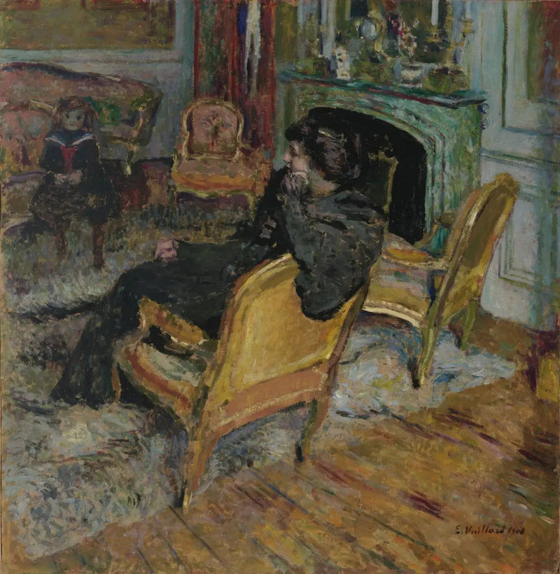 Den Guldstol, Madame Georges Feydeau og hendes søn - Édouard Vuillard