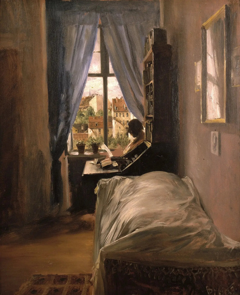 Kunstnerens værelse i Ritterstraße - Adolph von Menzel