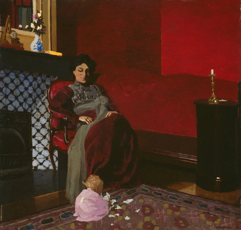 Den røde stue, Étretat - Félix Vallotton