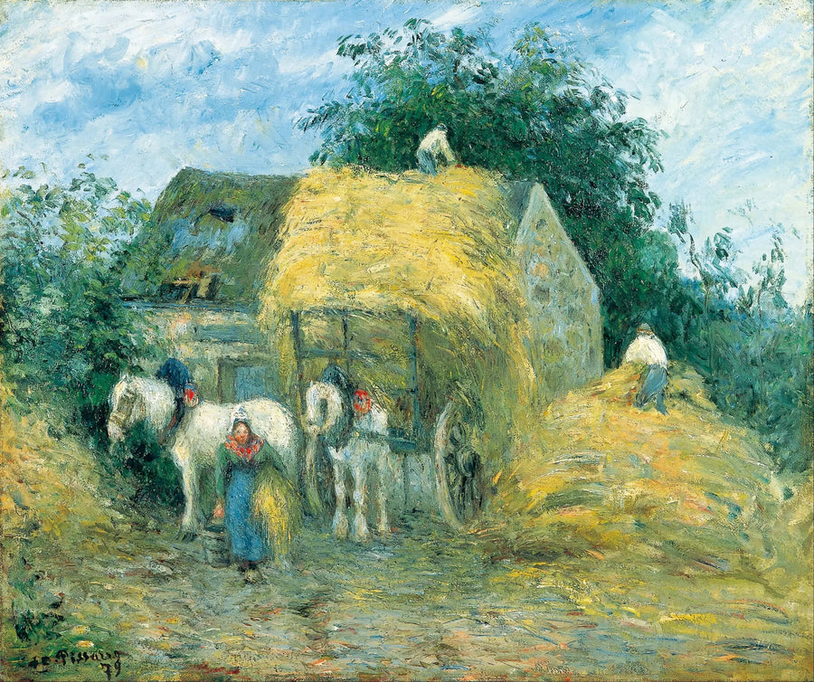 Halmvogn, Montfoucault - Camille Pissarro