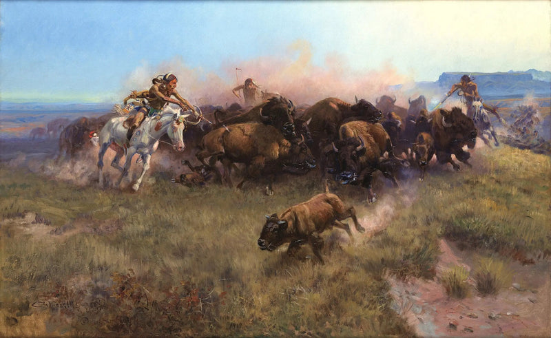 Bisonjagt [nr. 39] - Charles Marion Russell