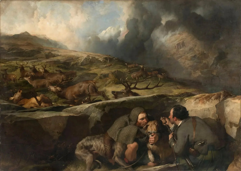 Jagt på hjorten - Edwin Henry Landseer