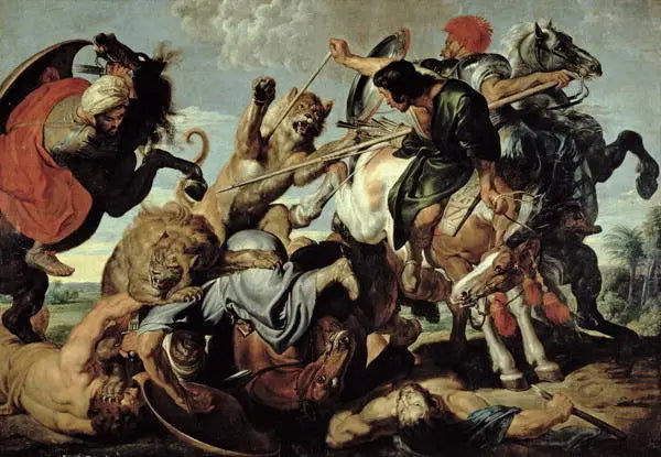 La Chasse au lion - Peter Paul Rubens image 1 reproduction d’œuvre d’art à l’huile