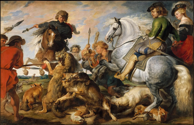 Jagt på ulv og ræv - Peter Paul Rubens