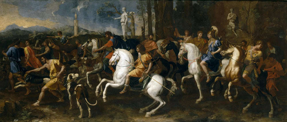 La Chasse de Méléagre et Atalante - Nicolas Poussin image 1 copie de tableau peinte à la main
