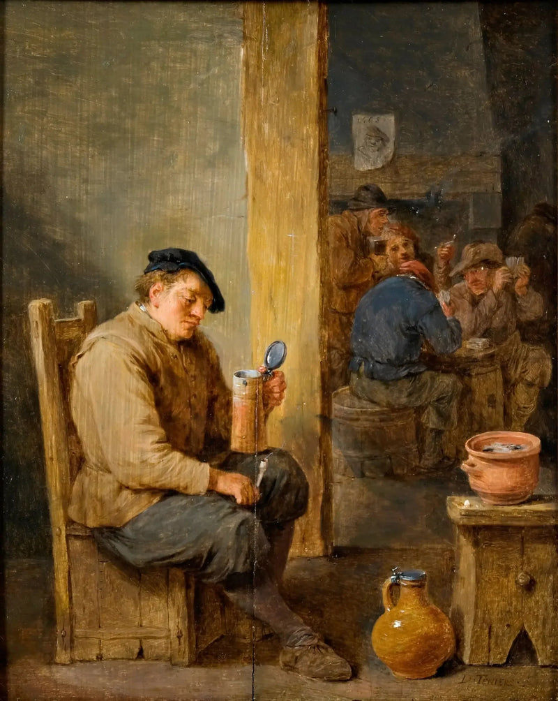 Den tomme ølkrus - David Teniers den Yngre