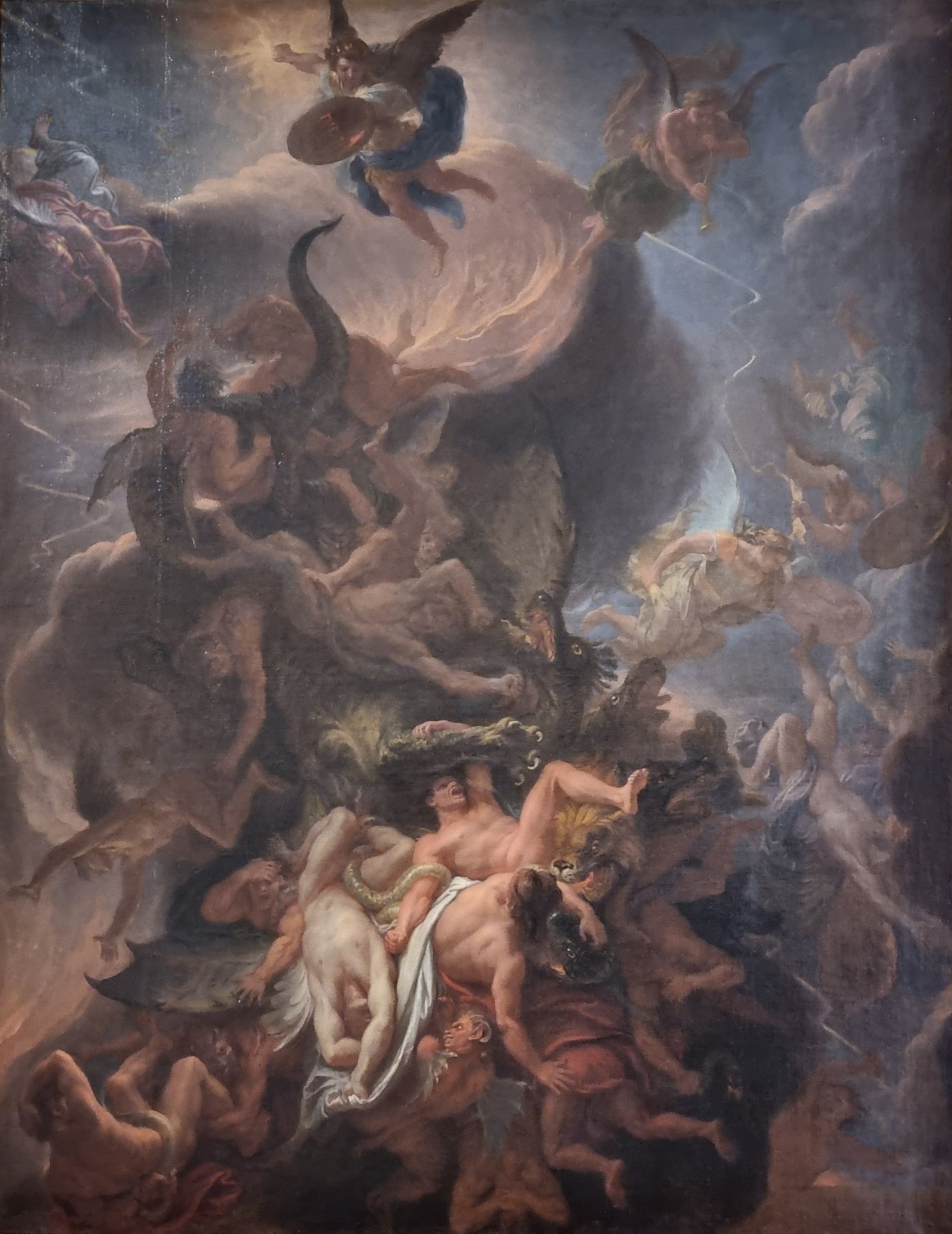 La chute des anges rebelles - Charles Le Brun image 1 reproduction artisanale de tableau