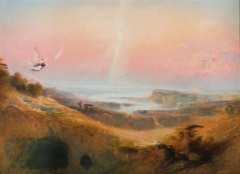 Den Himmelske By og Glædens Flod - John Martin
