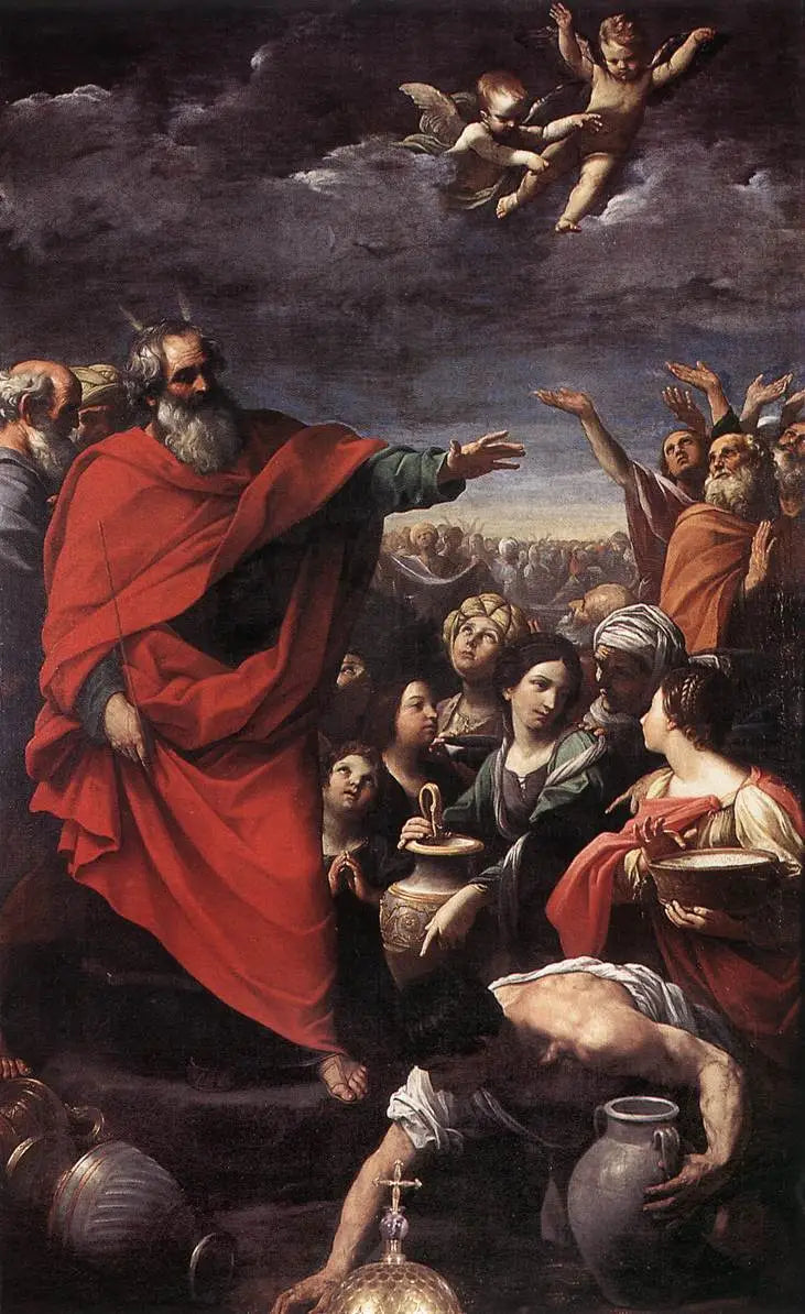 Indsamlingen af mannaen - Guido Reni