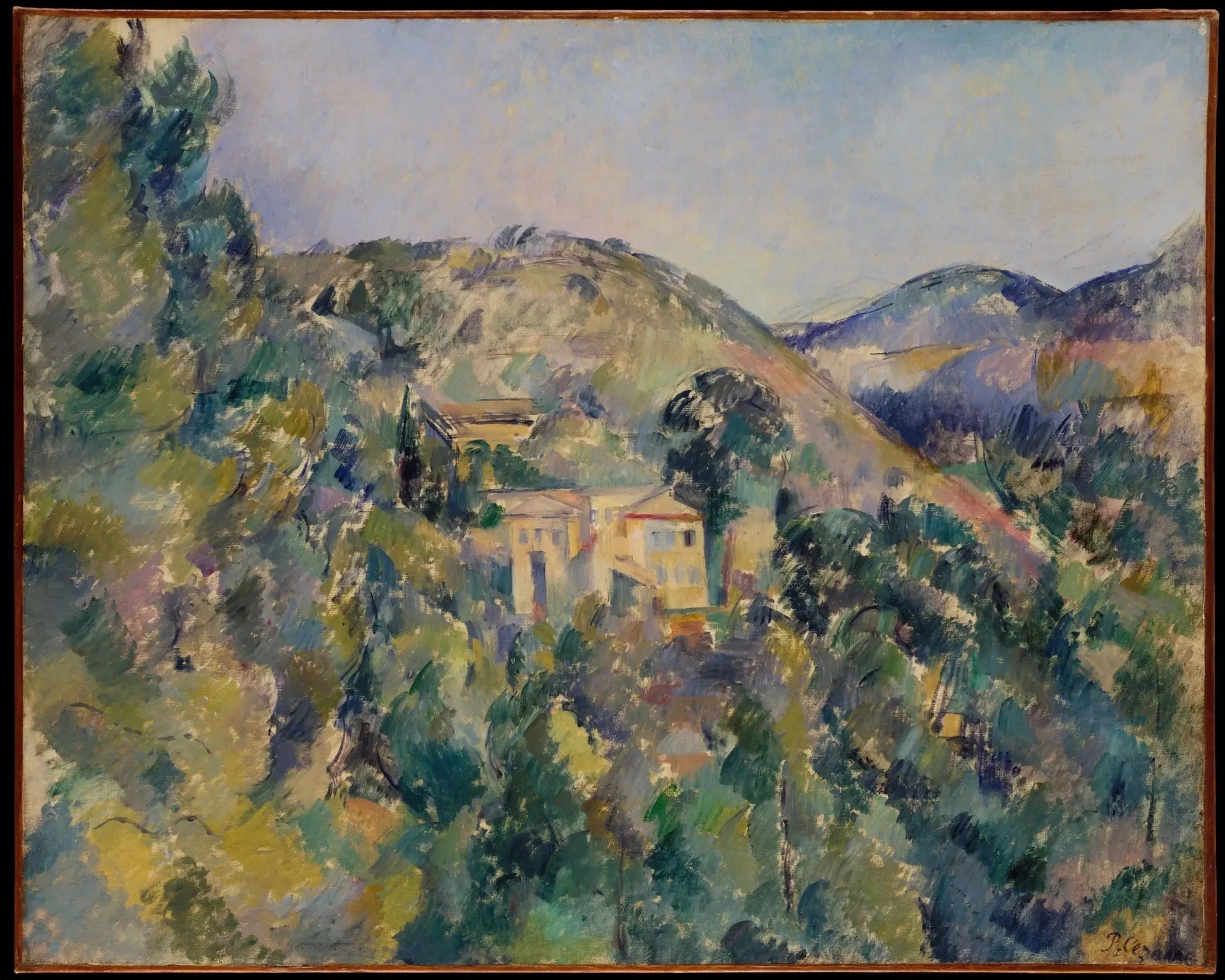 La Colline des Pauvres près du Château Noir, avec vue sur Saint-Joseph - Paul Cézanne image 1 copie peinte à la main à l’huile