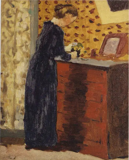 Den røde kommode - Édouard Vuillard