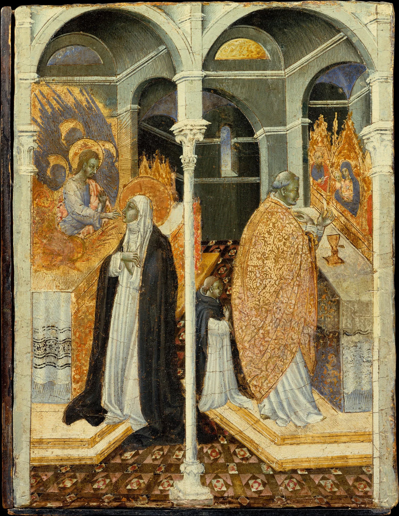 Den mirakuløse nadver af Sankt Katarina af Siena - Giovanni di Paolo
