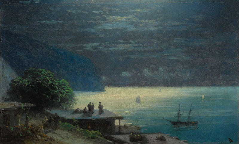 Krim-kysten under måneskin - Ivan Aïvazovski