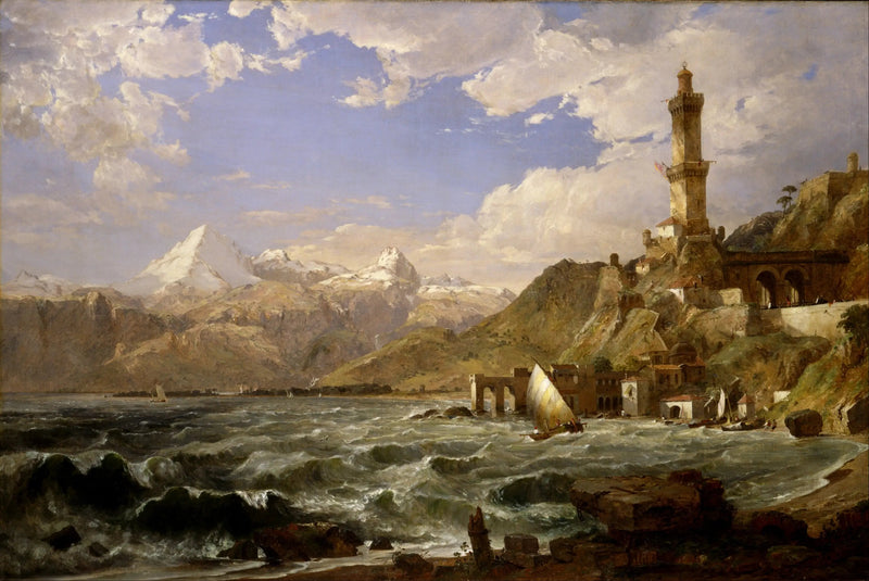 Gênes kysten - Jasper Francis Cropsey