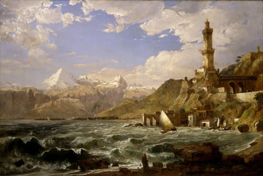 Gênes kysten - Jasper Francis Cropsey