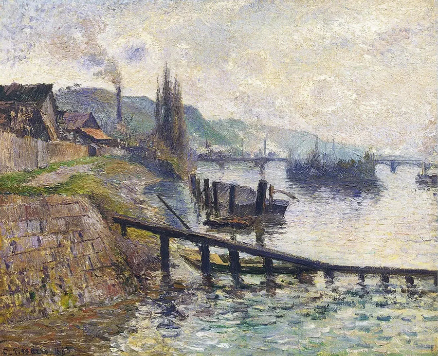 La Côte Sainte-Catherine i Rouen - Camille Pissarro