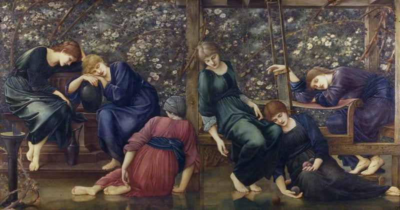 La Cour du Jardin (fra serien Briar Rose) - Edward Burne-Jones