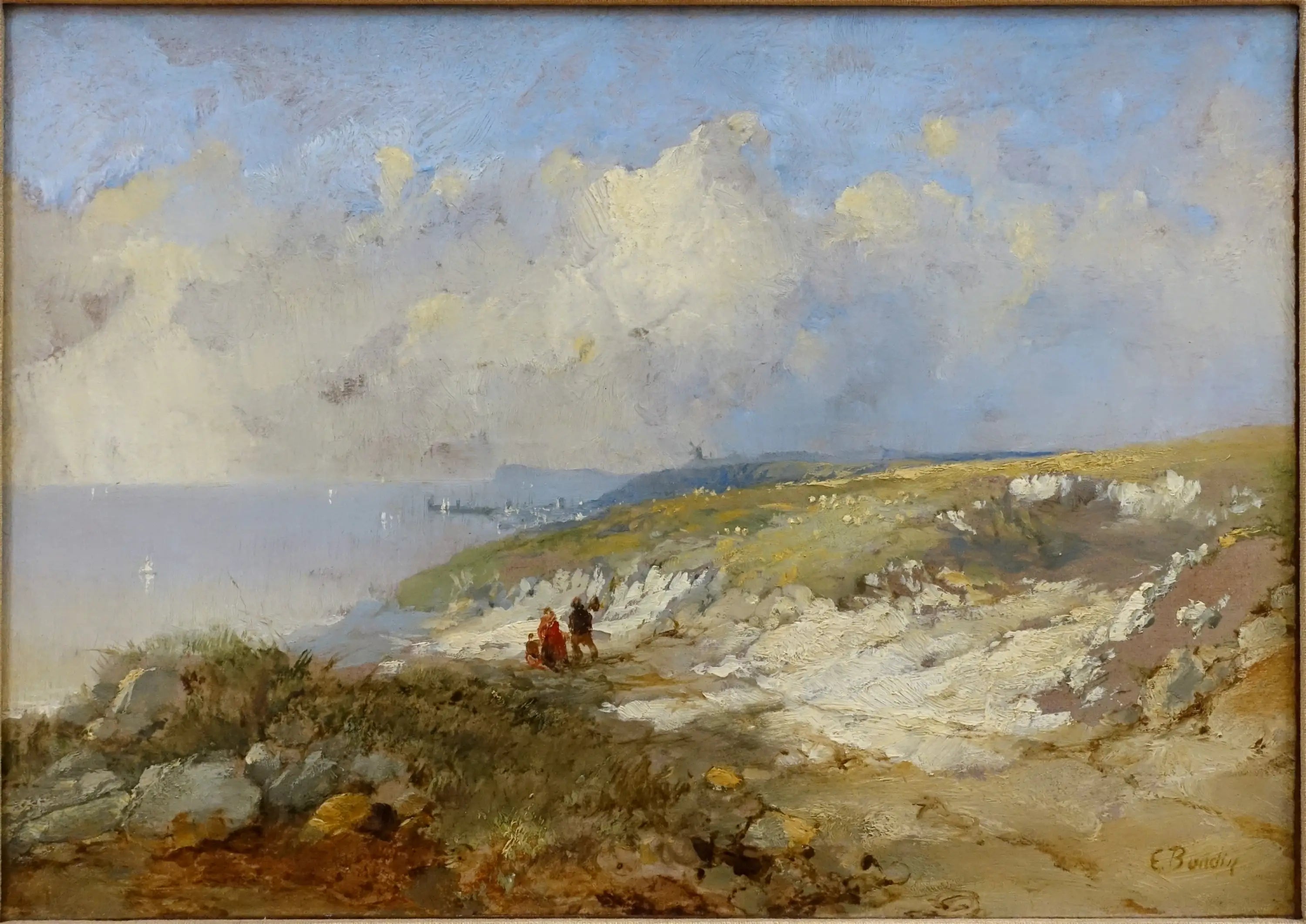 La crique - Eugène Boudin image 1 copie de tableau peinte à la main