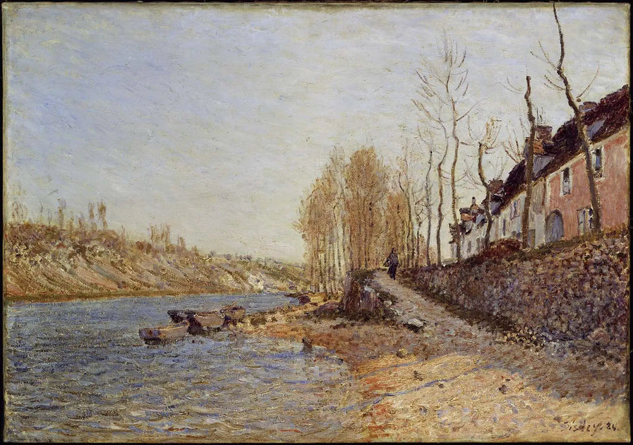 Den Hvide Kors i Saint-Mammès - Alfred Sisley