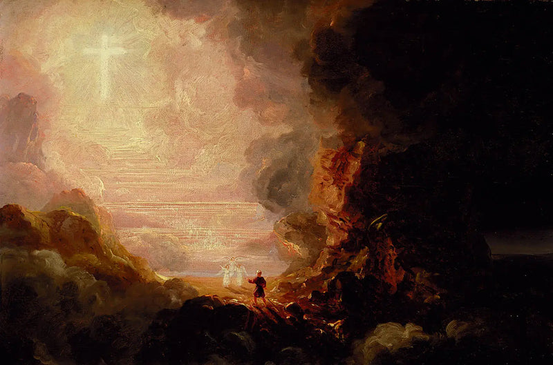 La Croix et le Monde : pilgrim af Krydsen ved slutningen af sin rejse - Thomas Cole