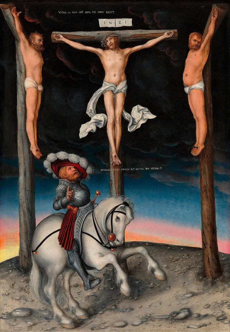 Korsfæstelsen med omvendelsen af centurionen - Lucas Cranach den Ældre