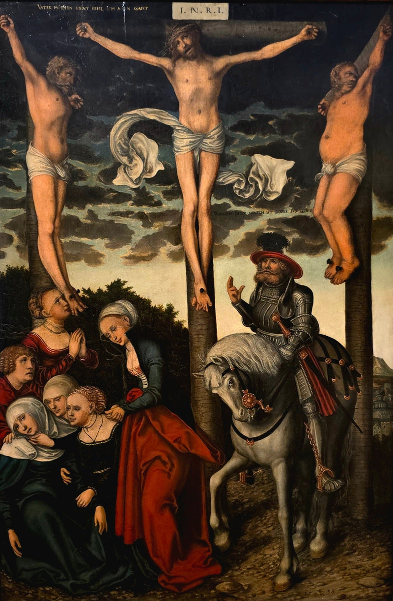 Korsfæstelsen med den omvendte kaptajn - Lucas Cranach den Ældre