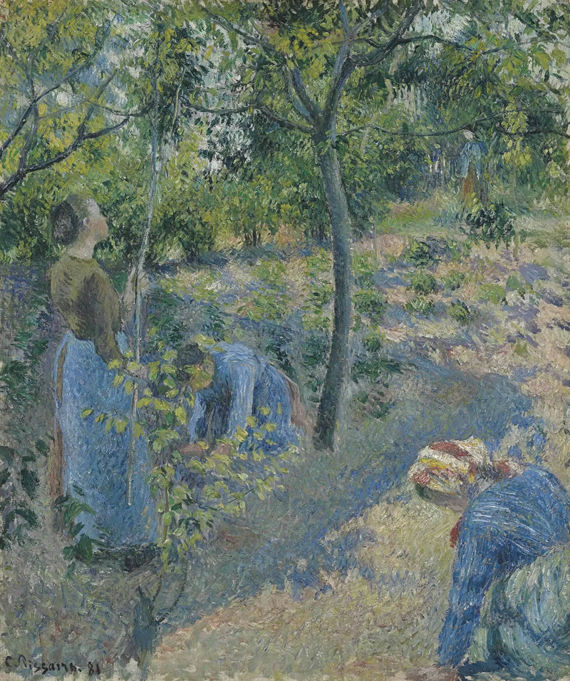 Æbleplukningen - Camille Pissarro