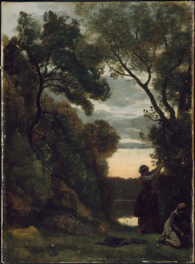 La cueillette du laurier - Jean-Baptiste Camille Corot