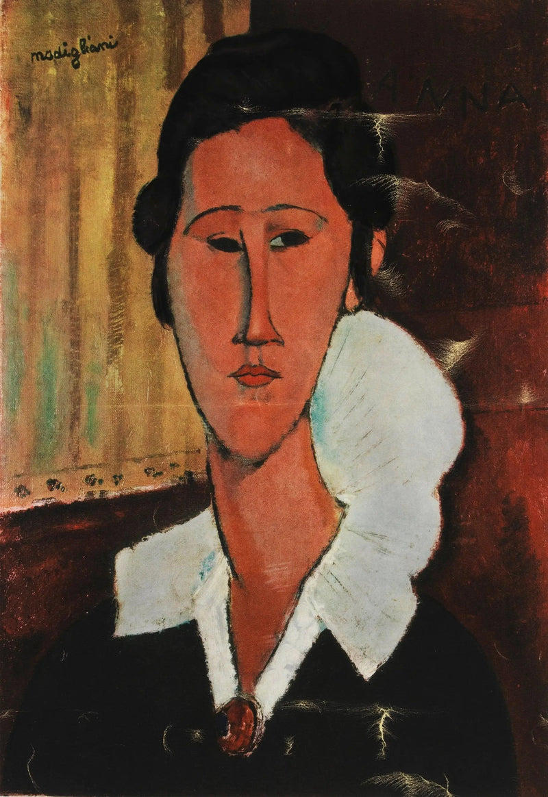 Damen med halsbånd - Amedeo Modigliani
