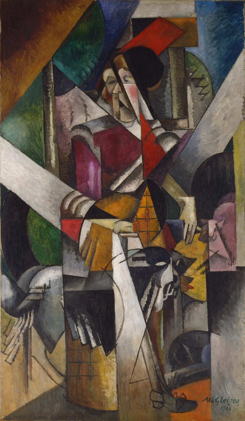 Damen med dyrene - Albert Gleizes