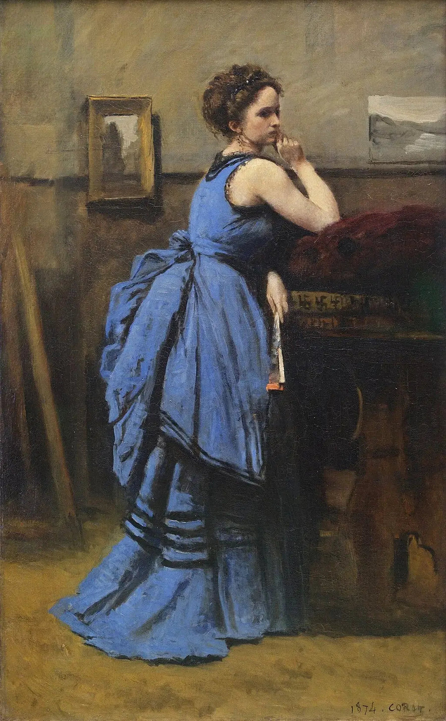 Den blå dame - Jean-Baptiste Camille Corot