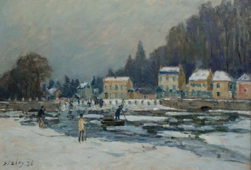 Nedbrydningen af Seinen ved Port-Marly - Alfred Sisley