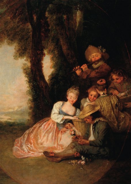 Den forventede erklæring - Antoine Watteau