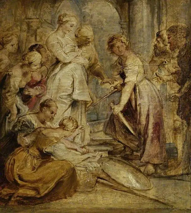 Opdagelsen af Achille blandt Lycomedes' piger - Peter Paul Rubens
