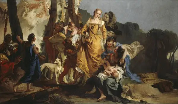Opdagelsen af Moses - Giovanni Battista Tiepolo