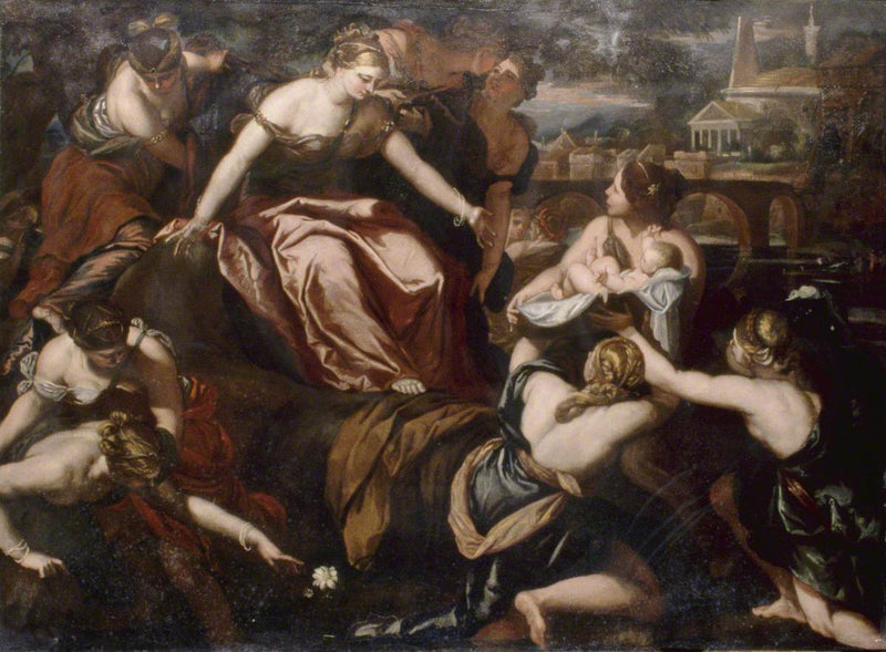 Opdagelsen af Moses - Luca Giordano