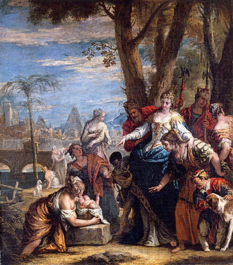 Opdagelsen af Moses - Sebastiano Ricci