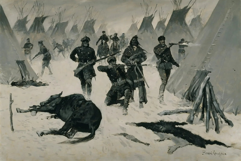 Crazy Horse's nederlag - Frederic Remington