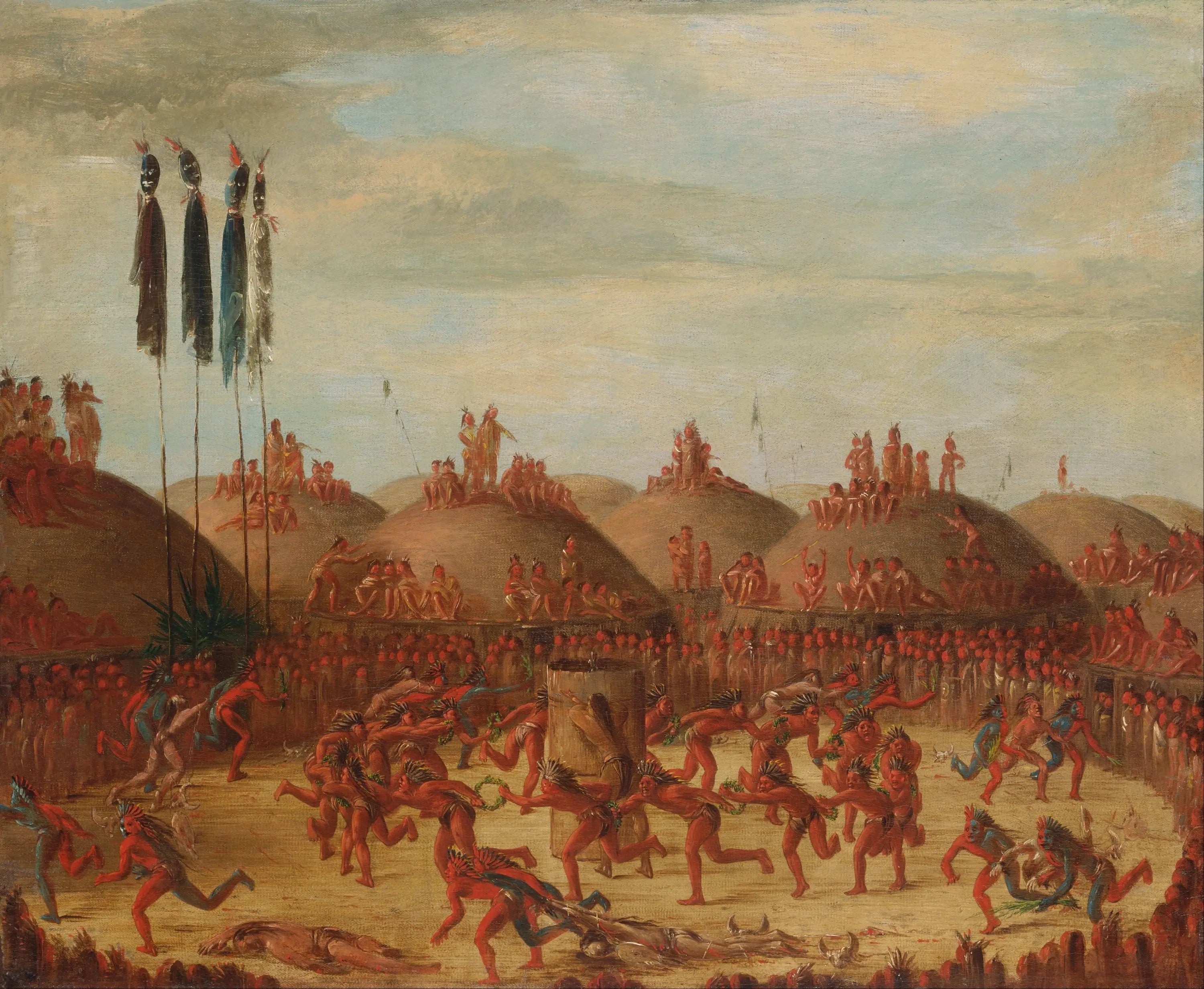 La dernière course cérémonie du Mandan O-kee-pa - George Catlin - Alpha Reproduction