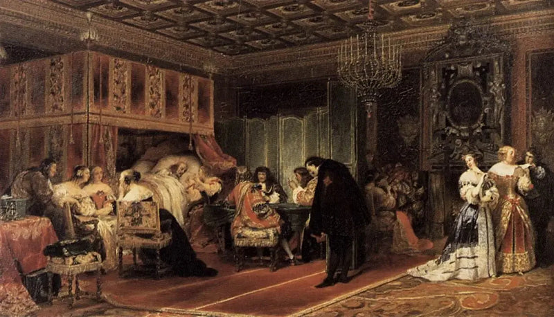 Den sidste sygdom hos kardinal Mazarin - Paul Delaroche