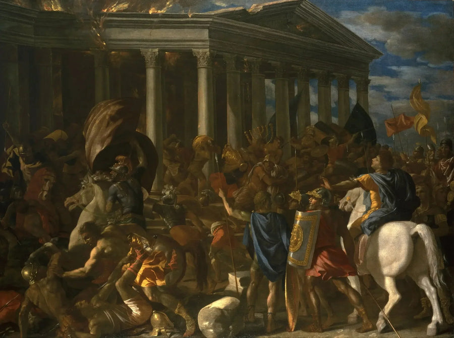 Templets ødelæggelse i Jerusalem - Nicolas Poussin