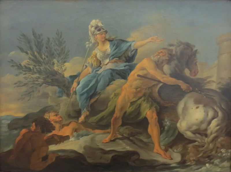 La dispute de Minerve et de Neptune pour parrainer Athènes - Noël Hallé