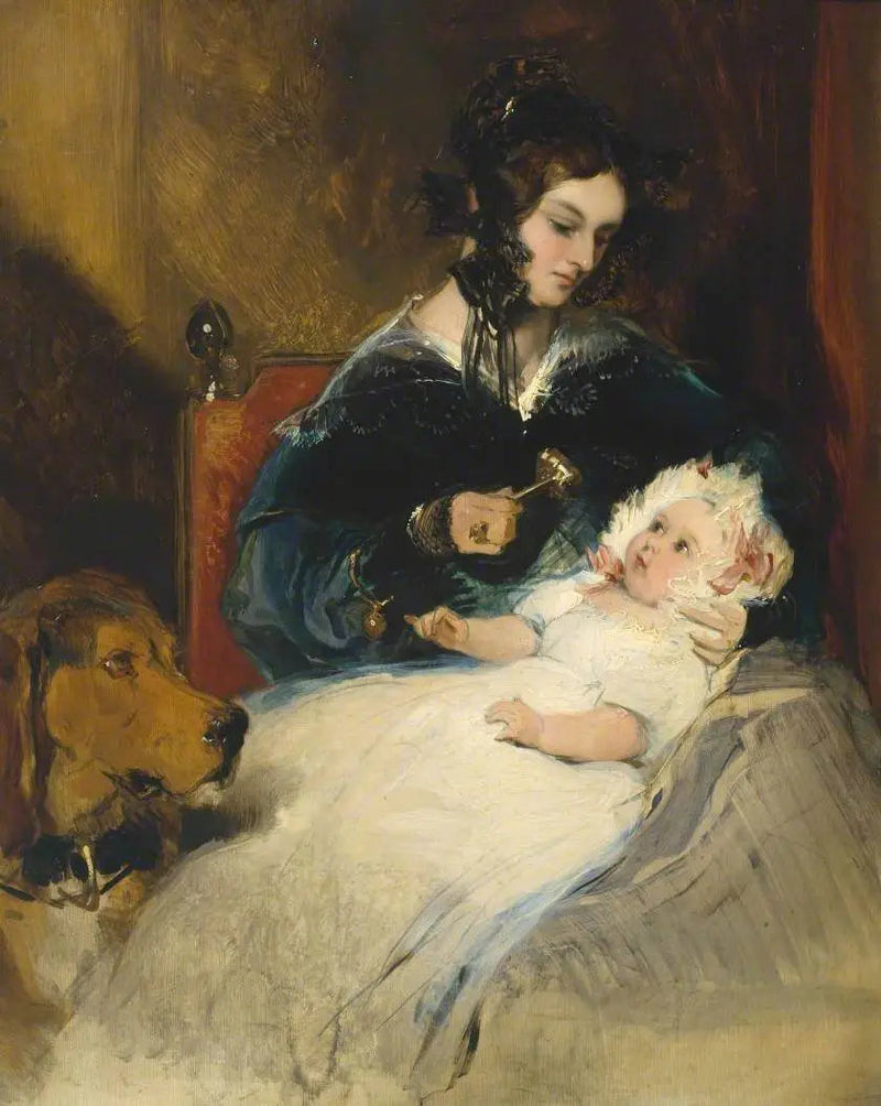 Dronninginden af Abercorn og hendes barn - Edwin Henry Landseer