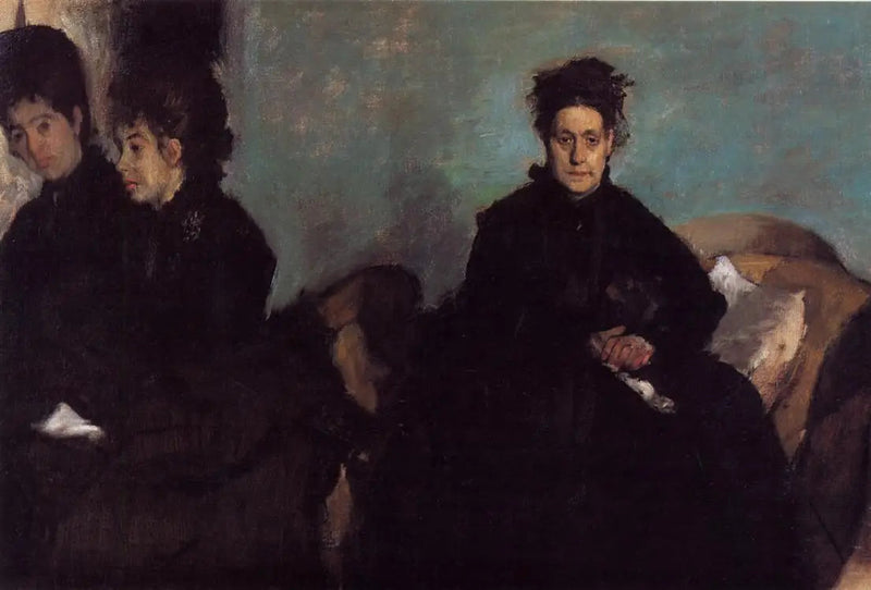 Hertuginde af Montejasi med sine døtre, Elena og Camilla - Edgar Degas