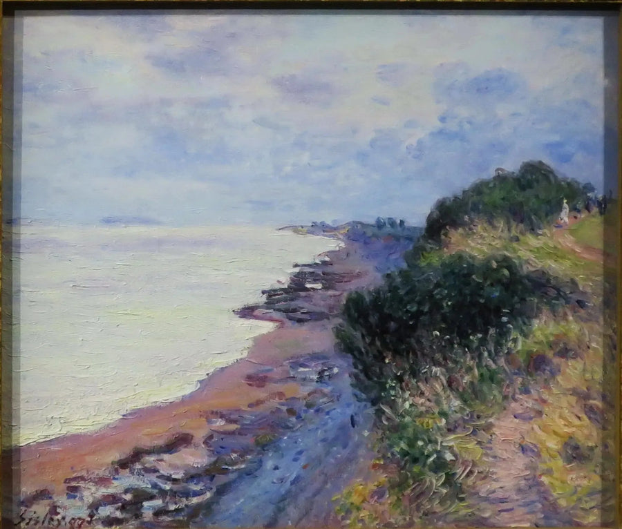 Klippen ved Penarth, om aftenen, stormvejr - Alfred Sisley