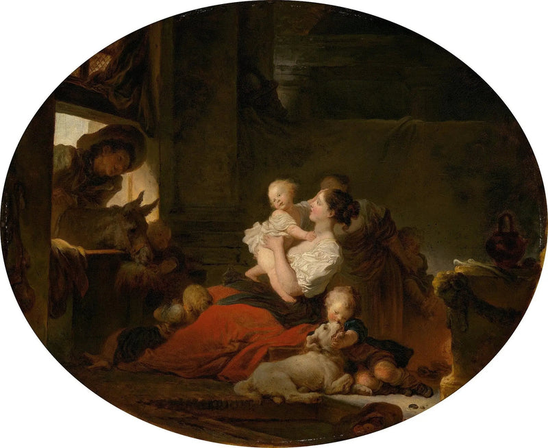 Den lykkelige familie - Jean-Honoré Fragonard
