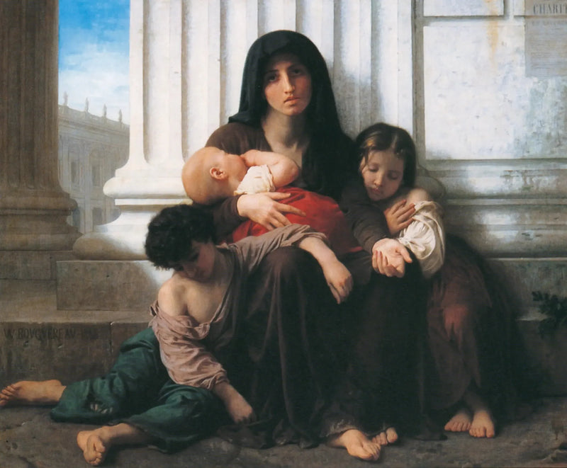 Den indigente familie (reduktion) - Bouguereau