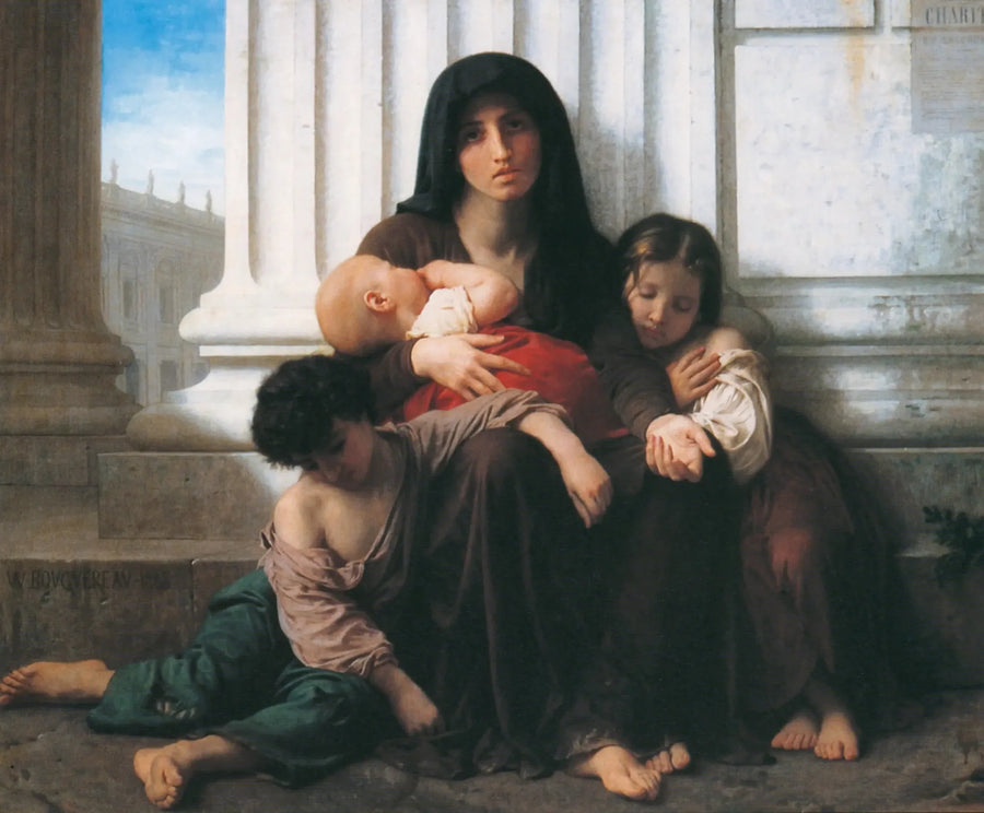 Den indigente familie (reduktion) - Bouguereau