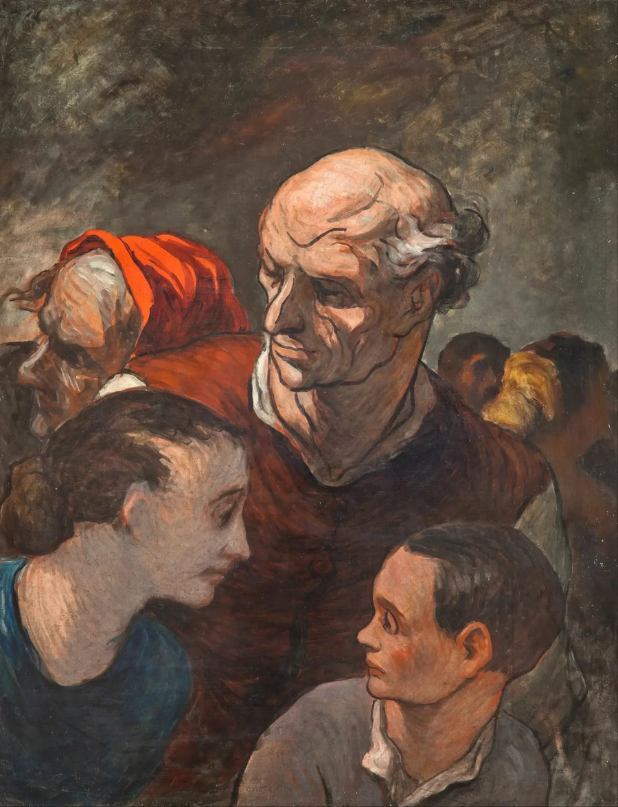 Familien på barrikaderne - Honoré Daumier